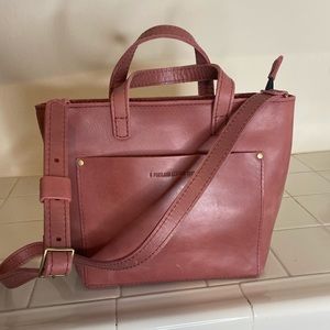 NEW Portland Leather Goods Mini Zip Crossbody Tote in Blossom